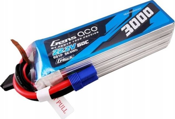Gens ace Μπαταρία Gens ace G-Tech 3000mAh 22.2V 60C 6S1P Lipo με σύνδεσμο EC5 plug