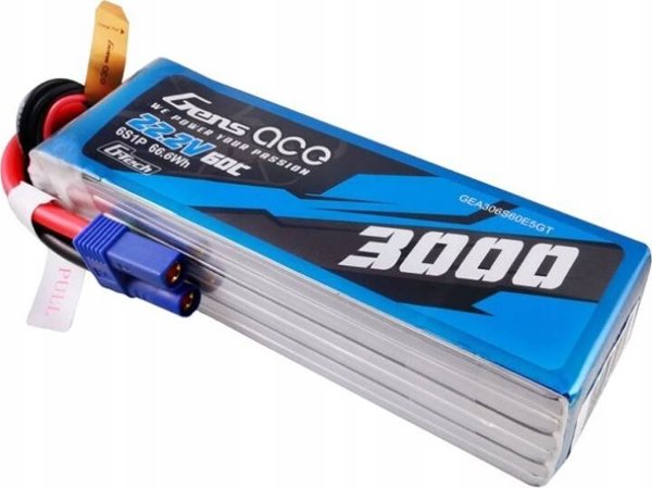 Gens ace Μπαταρία Gens ace G-Tech 3000mAh 22.2V 60C 6S1P Lipo με σύνδεσμο EC5 plug