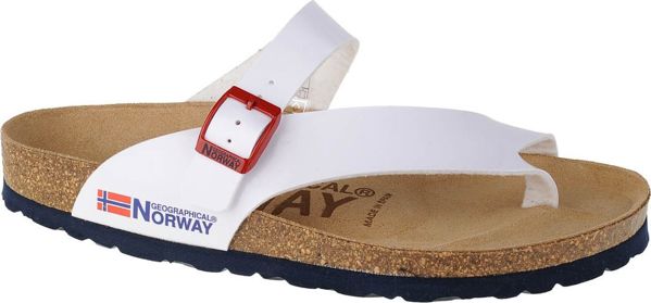 Geographical Norway Γυναικεία Σανδάλια Flip-Flop Infradito GNW20415-34, Λευκά, Μέγεθος 36