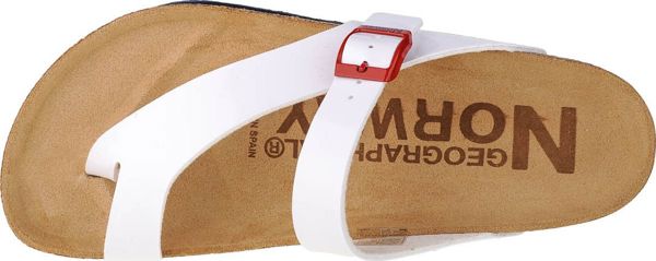 Geographical Norway Γυναικεία Σανδάλια Flip-Flop Infradito GNW20415-34, Λευκά, Μέγεθος 36