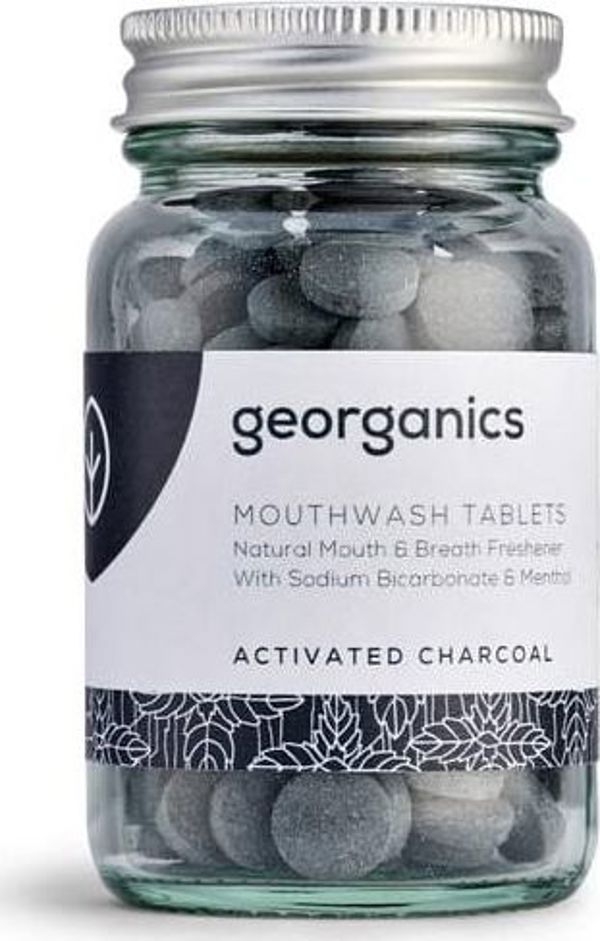 Georganics Φυσικά Δισκία Καθαρισμού Δοντιών με Ενεργό Άνθρακα, 120 Ταμπλέτες