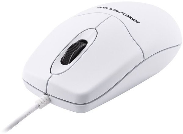 Ποντίκι GETT GCQ EasyMouse από πλαστικό με τροχό κύλισης IP68 αδιάβροχο απολυμαντικό οπτικό USB χρώμα λευκό