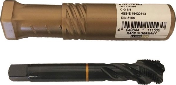 Ghring Μηχανική βρύση για τυφλές τρύπες GUHRING HSS-E 5732 G3/8 - 19 σπειρώματα
