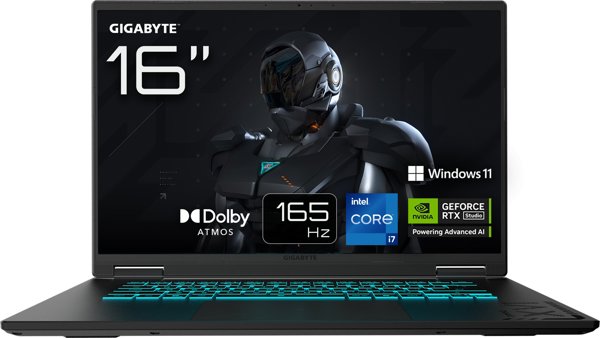 GIGABYTE Gaming A16 CTHI3DE894SH, Black Steel Gaming Laptop, Core i7-13620H, RTX 5050