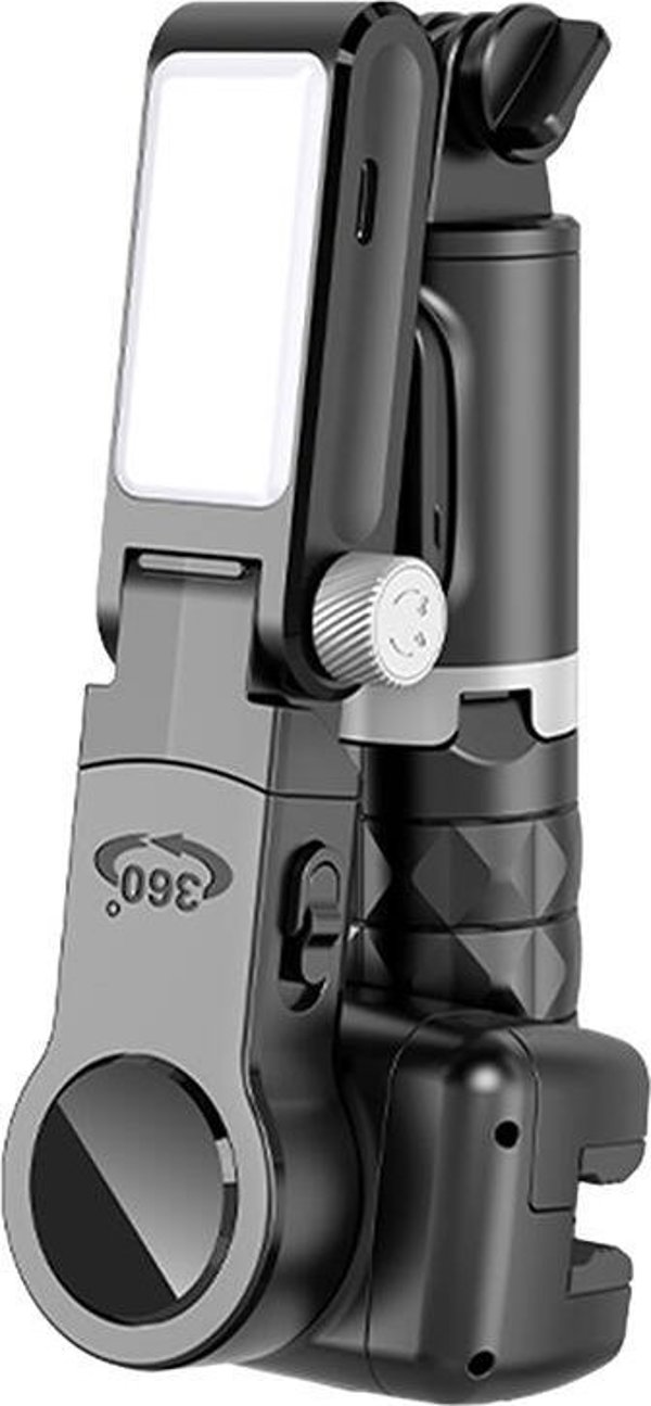 Gimbal Apexel Gimbal/τρίποδο με λάμπα APEXEL Q18 (μαύρο)