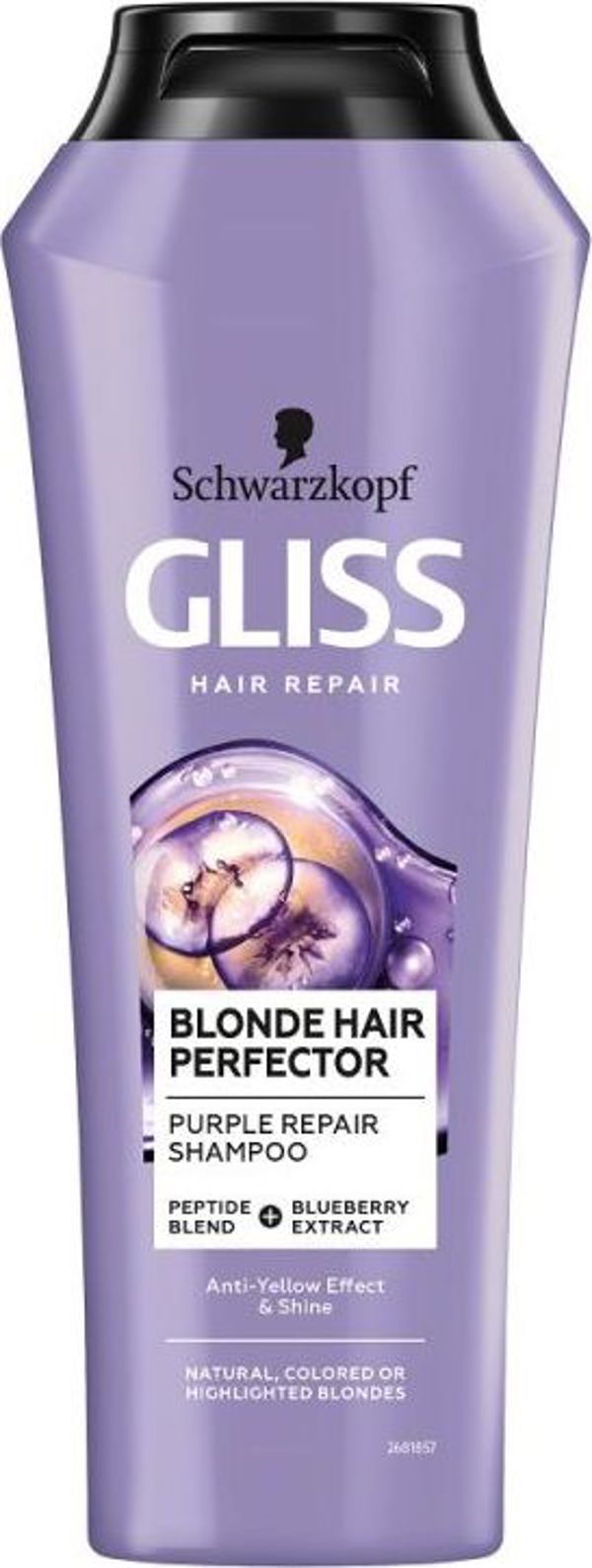 Gliss Kur Blond Hair Perfector Σαμπουάν για Ξανθά Μαλλιά, Μωβ Εξουδετέρωση Κιτρινίλας, 250ml