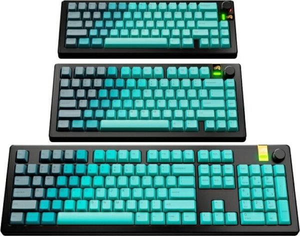 Glorious Glorious GPBT Gradient Keycaps, ANSI Διάταξη (US), PBT, Dye-Sub - RainforestGlorious GPBT Gradient Keycaps - Rainforest - US - Retail