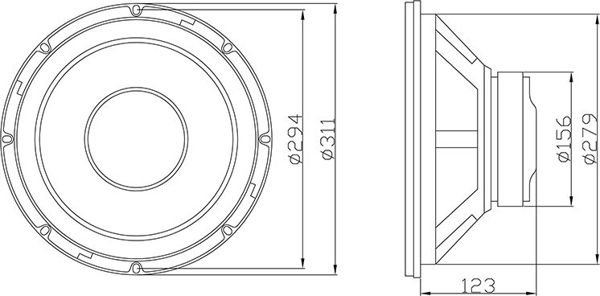 Ηχείο αυτοκινήτου Blow καθολικό γούφερ BLOW A-300 8Ohm 500W