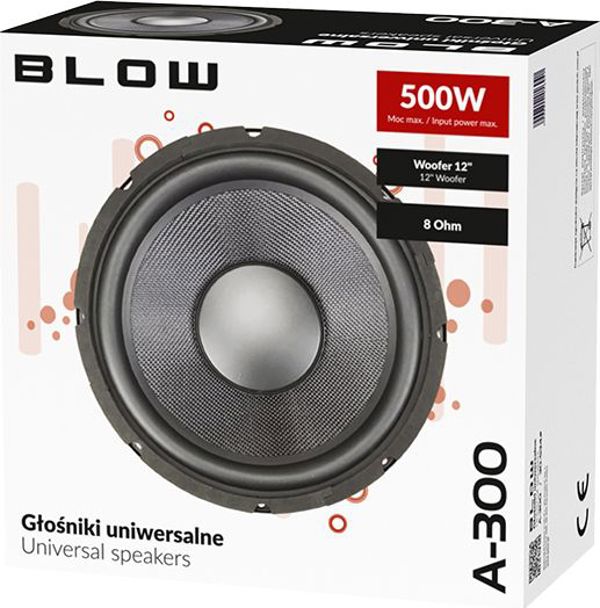 Ηχείο αυτοκινήτου Blow καθολικό γούφερ BLOW A-300 8Ohm 500W