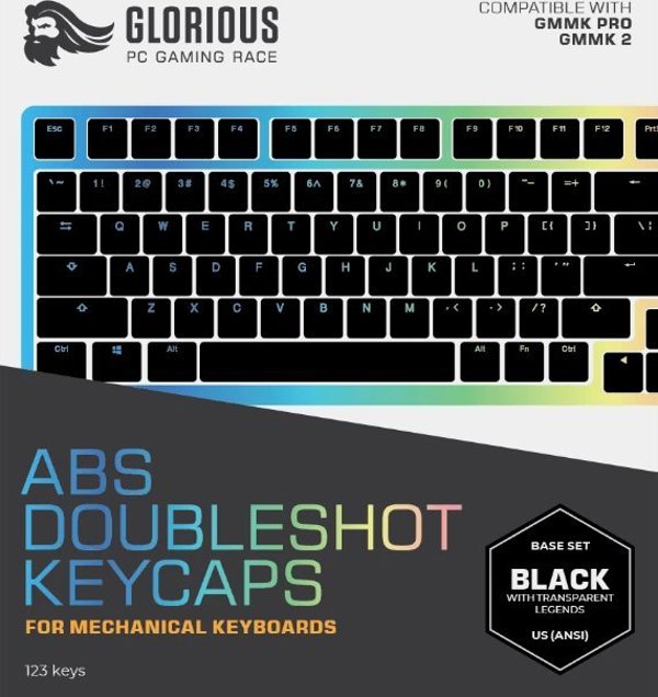 Glorious PC Gaming Race Glorious GMMK ABS Doubleshot V2 DE Kit - Μαύρο