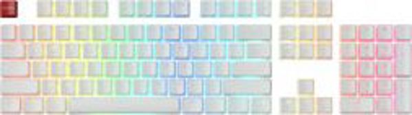 Glorious Aura Keycaps Set - Σετ Πλήκτρων για Μηχανικό Πληκτρολόγιο, White, 104 Keys (G-104-WAURA)