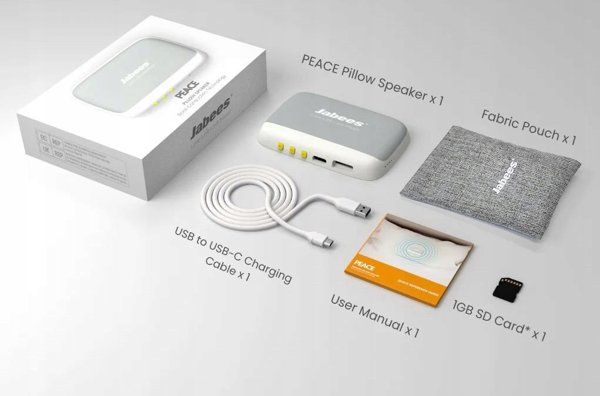 Jabees Peace Bluetooth Ηχείο Κάτω από το Μαξιλάρι για Ύπνο - Κοκκάλου Αγωγιμότητας