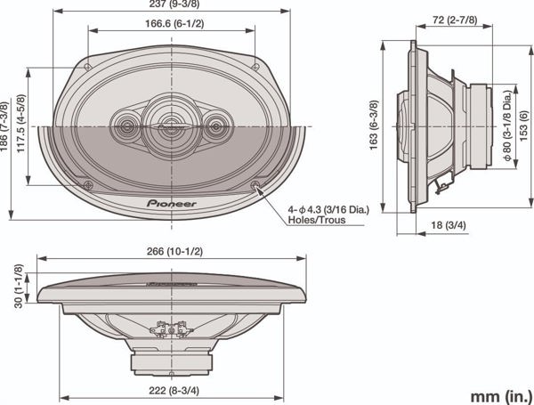 Ηχείο αυτοκινήτου Pioneer Pioneer TS-A6961F