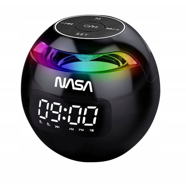 Ηχείο Bluetooth 5.0 NASA SP200 2x Συναγερμός Ξυπνητήρι + Λάμπα Φωτιστικό RGB LED / NASA SP200