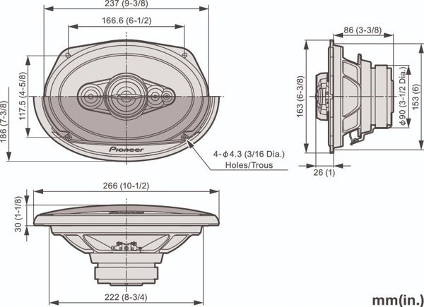 Ηχείο αυτοκινήτου Pioneer Pioneer TS-A6991F