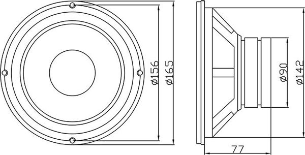 Ηχείο αυτοκινήτου Blow καθολικό γούφερ BLOW GDN16 8Ohm 200W