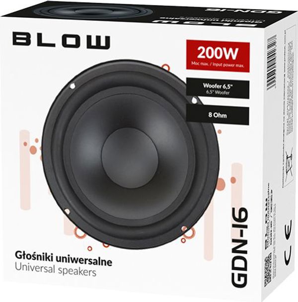 Ηχείο αυτοκινήτου Blow καθολικό γούφερ BLOW GDN16 8Ohm 200W