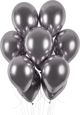 GMR Balony lateksowe shiny grafitowe - 33 cm - 50 szt. uniwersalny