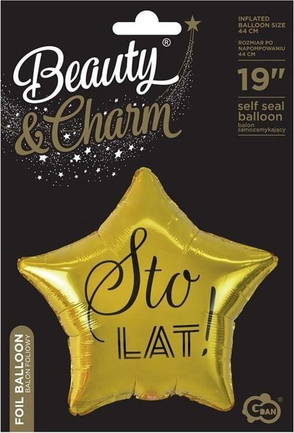 GoDan Μπαλόνι Foil Αστέρι Sto Lat Χρυσό, 48cm