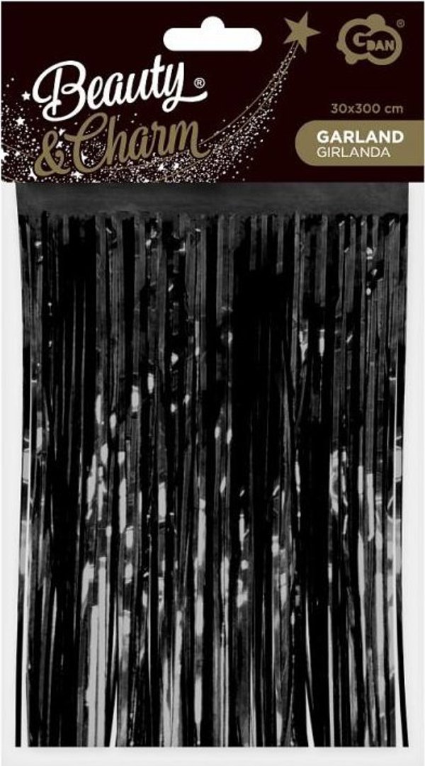 GoDan Girlanda dekoracyjna metaliczna srebrna 30x300cm