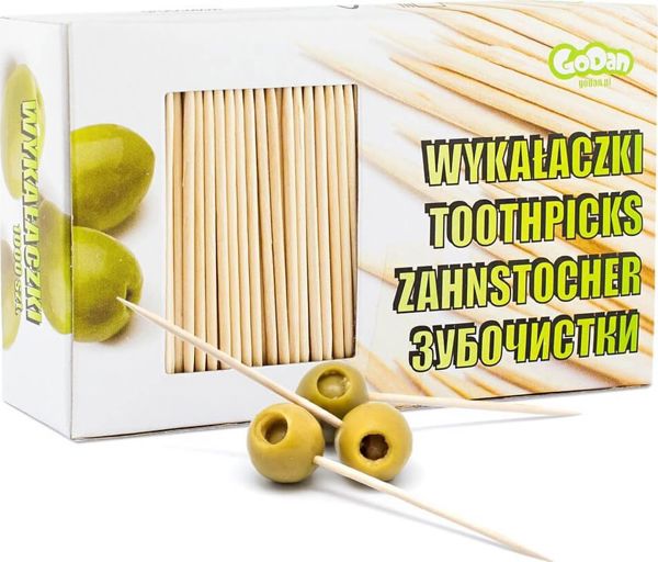 GoDan Ξύλινα οδοντογλυφίδες - 2 x 65 mm - 1000 τεμ. καθολική