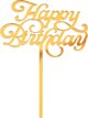 GoDan Ακρυλική διακόσμηση για τούρτα Happy Birthday χρυσή