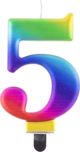 GoDan Κερί γενεθλίων "5" πολύχρωμο 8εκ