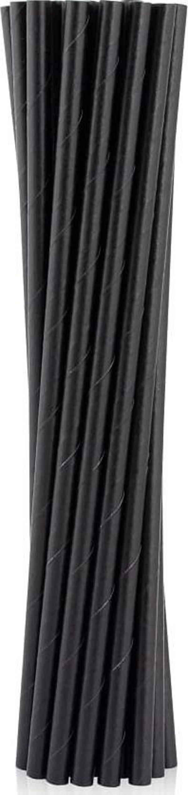 GoDan Μαύροι χάρτινοι ψάθινο σωλήνες 6x197mm 12 τεμ 10802047 5902973125894