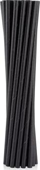 GoDan Μαύροι χάρτινοι ψάθινο σωλήνες 6x197mm 12 τεμ 10802047 5902973125894