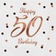 GoDan Χαρτοπετσέτες B&C Happy 50 Birthday λευκές 33x33 20τεμ
