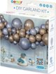 Girlanda μπαλονιών DIY ασημένιο-χρυσό 65τμχ