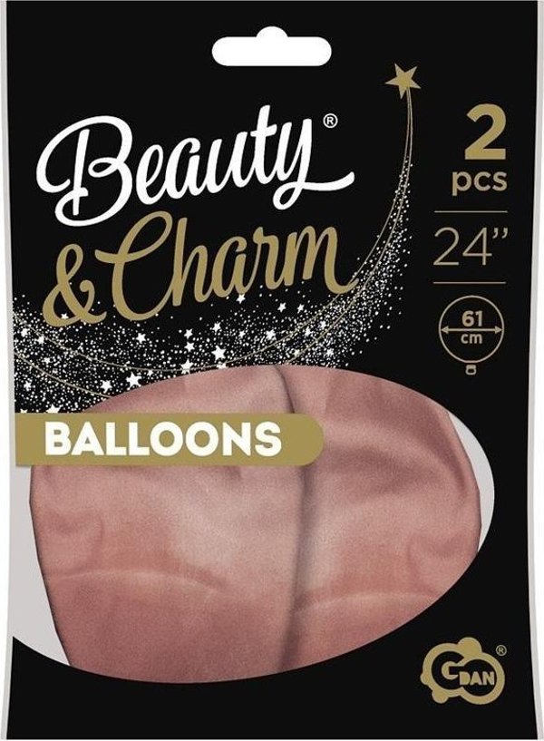 GoDan Μπαλόνια Beauty&Charm πλατινένιο ροζ χρυσό 61εκ 2 τεμ