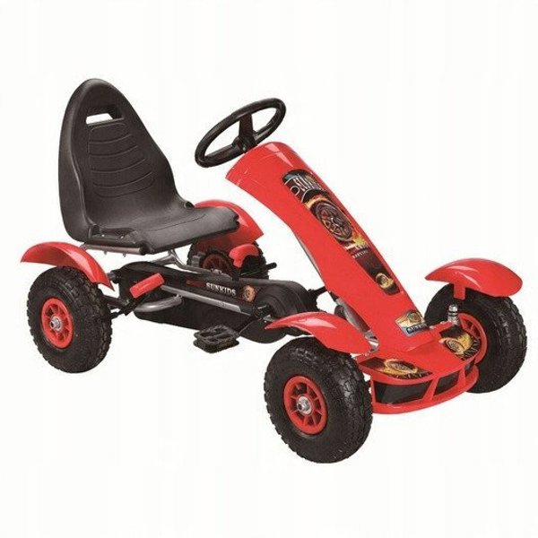 Super-Toys Gokart με Πετάλια F618, Παιδικό Καρτ για Παιδιά, Κόκκινο