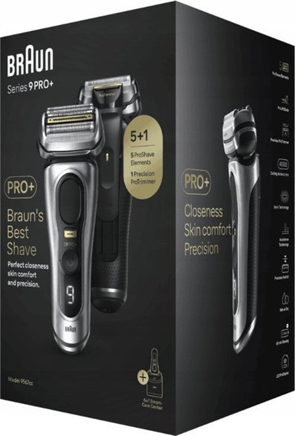 Braun ξυριστική μηχανή Braun Series 9 PRO+ ηλεκτρική ξυριστική μηχανή 9567CC + CLEANING STATION + ΘΗΚΗ 13151954 8700216137232