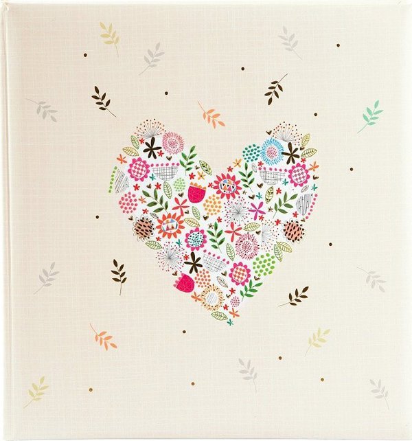 Goldbuch Album GOLDBUCH 08182 Flowers in the Heart 30x31cm 60 pages |white sheets| corner/splits [V]