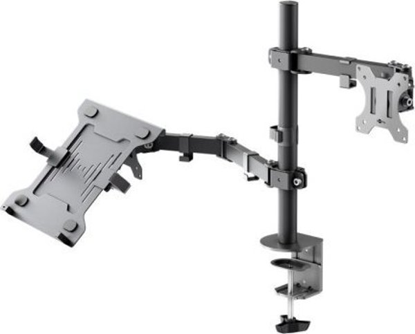 Goobay Βάση Οθόνης Flex με Βραχίονα για Laptop, Ρυθμιζόμενη, Μαύρο