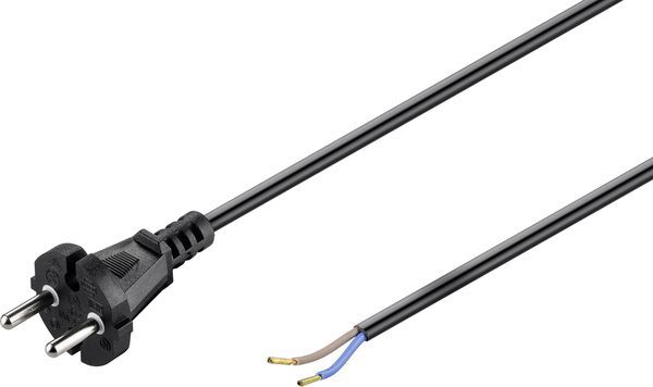 Καλώδιο σύνδεσης με βύσμα b/u H03VVH2-F 2x0,75 7,5m Goobay (58913)