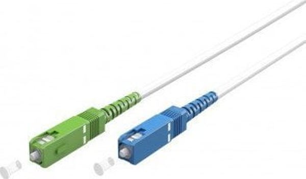 Καλώδιο Οπτικών Ινών Goobay FTTH, Μονότροπο (OS2), Simplex, Λευκό, 2 m