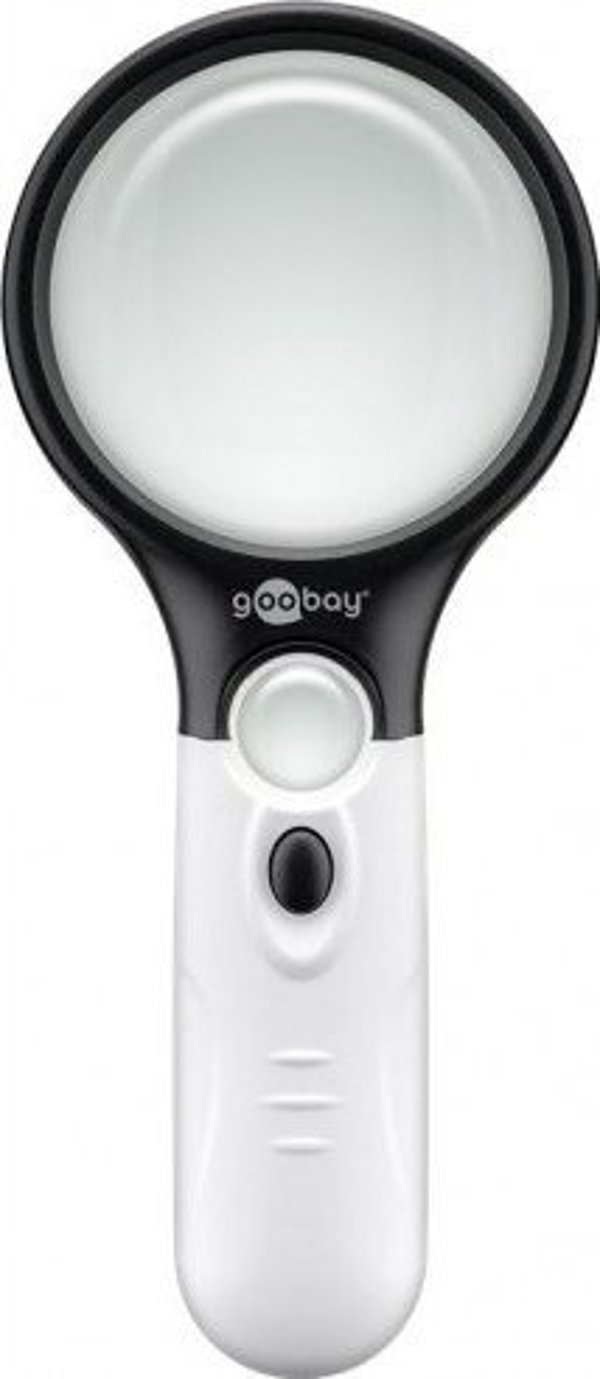 Μεγεθυντικός Φακός Χειρός Goobay με LED, Φακός 22mm, Μεγέθυνση 2x & 12x, Ιδανικός για Ανάγνωση και Λεπτομερή Εργασία