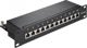 Πάνελ διασύνδεσης Goobay CAT 6a 10 ιντσών (25,4 cm), 12 θύρες - Χρωματική έκδοση Μαύρο