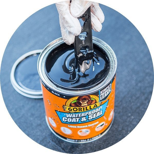 Gorilla Sports Gorilla στεγανωτικό Αδιάβροχο Παλτό & Σφραγίδα 946ml, μαύρο
