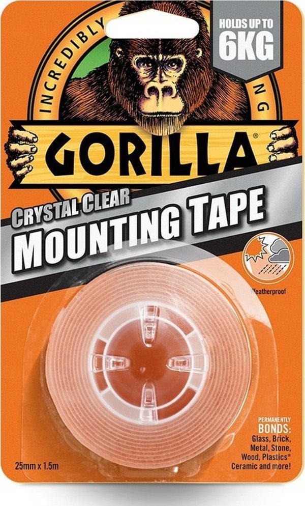 Gorilla Sports διάφανη διπλής όψης ταινία τοποθέτησης 1,5μ