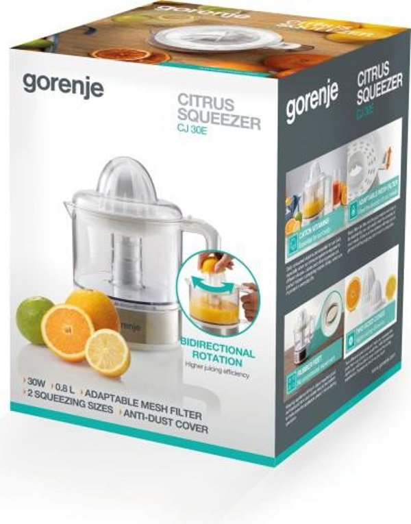 Gorenje | Citrus Juicer | CJ30E | Type Citrus Juicer | White | 30 W | Number of speeds 1
