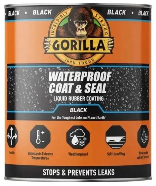 Στεγανωτικό Gorilla Αδιάβροχο Coat&Seal 473ml, μαύρο