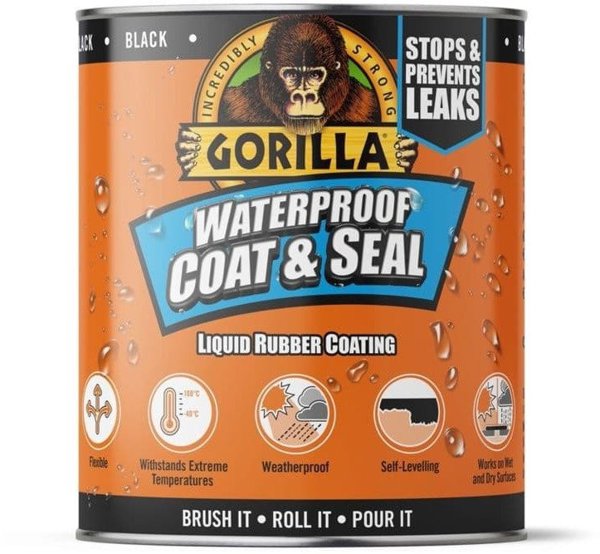 Στεγανωτικό Gorilla Αδιάβροχο Coat&Seal 473ml, μαύρο