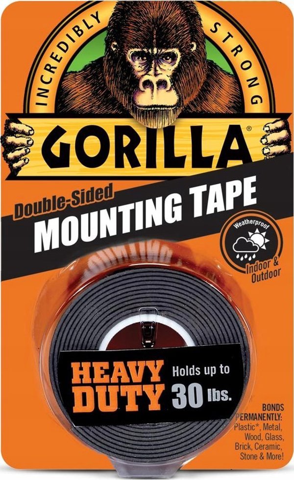 Ταινία στερέωσης Gorilla Sports Gorilla Μαύρη 1.5m