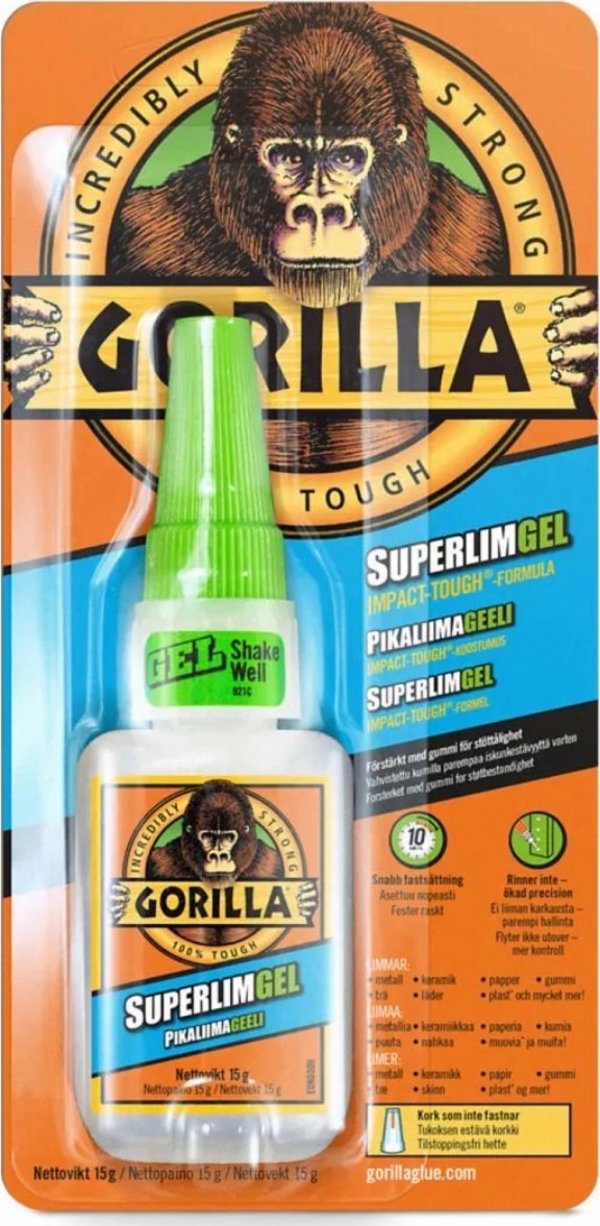 Gorilla Sports Gorilla Σούπερ Κόλλα / Κόλλα - Τζελ - 15 γρ.