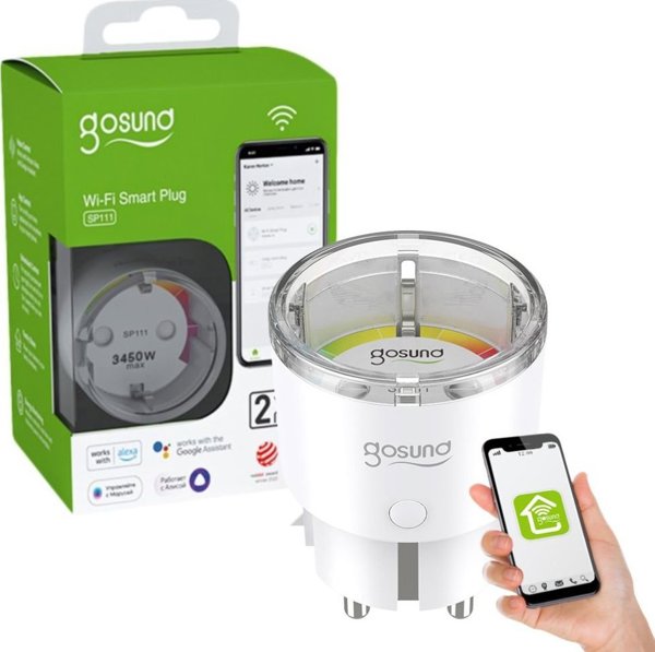 Gosund SP111 Έξυπνη Πρίζα WiFi 16A 3680W - Λευκή, Συμβατή με Tuya