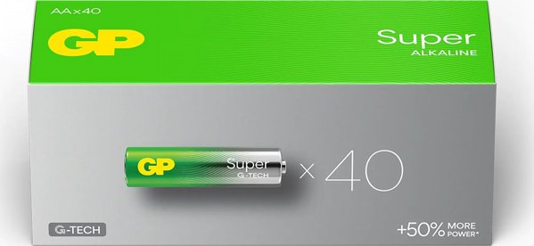 GP 1x40 GP Super Αλκαλικές Μπαταρίες AA Mignon PET Box GPSUP15A900C40