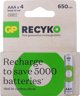 GP ReCyko 650mAh rechargeable batteries AAA / R03 Ni-MH  (GPB21104)
